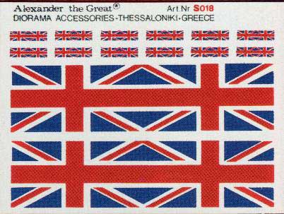 Alexander s018 DRAPEAUX ANGLETERRE TISSUS Plastic models