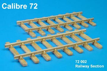 Calibre 72002 2 SECT RAILS ALLEMANDE (8cm X 2) Plastic models 1:72