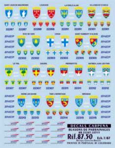 Carpena 08750 BLASONS PARAINNAGE BB22287-22315 Maquettes 