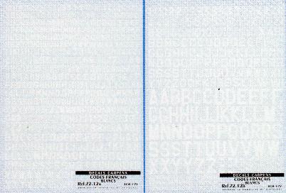 Colorado 07212 CODES FRANCAIS BLANCX2 DECALS Plastic models 1:0