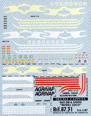 Colorado 08731 Decal diesel 060 db cc65000 Plastic models 
