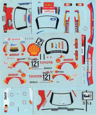Colorado DCV010 TOYOTA CELICA RALLYE Plastic models 1:43 Colorado DCV010 TOYOTA CELICA RALLYE Plastic models 1:43
