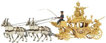 Distler 8730027 CALECHE ROI LOUIS II + 4 Chevaux Miniatures 1:24 Distler 8730027 CALECHE ROI LOUIS II + 4 Chevaux Miniatures 1:24