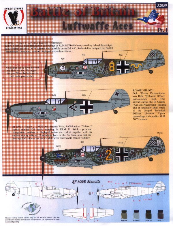 Eagle Strike Productions 32059 BATTLE OF BRITAIN ACES PT1 Plastic models 1:32
