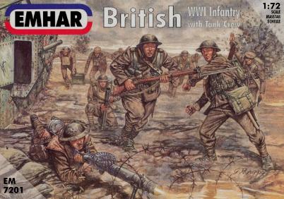 Emhar 7201 INFANTERIE ANGLAISE + PERS. CHAR WWI Plastic models 1:72 Emhar 7201 INFANTERIE ANGLAISE + PERS. CHAR WWI Plastic models 1:72