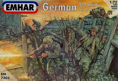 Emhar 7203 INFANTERIE ALLEMANDE + PERS. CHAR WWI Plastic models 1:72 Emhar 7203 INFANTERIE ALLEMANDE + PERS. CHAR WWI Plastic models 1:72