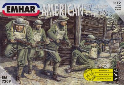 Emhar 7209 INFANTERIE AMERICAINE DOUGHBOYS WWI Plastic models 1:72 Emhar 7209 INFANTERIE AMERICAINE DOUGHBOYS WWI Plastic models 1:72