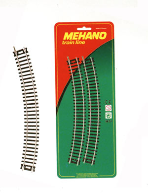 Mehano F210 RAIL COURBE R457.300x 4 Miniatures 