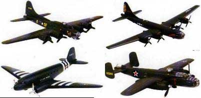 New Ray 20107 BOMBARDIERS WW2 x12(4 modèles KIT) Miniatures 1:48