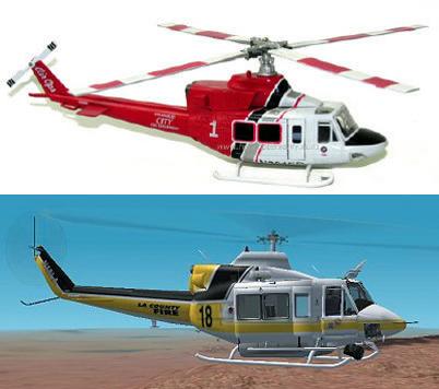 New Ray 29817R Bell 412 LAFD/LACOFD 2 modèles x12 Miniatures
