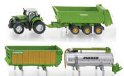 Siku 1848 TRACTEUR DEUTZ FAHR avec REMORQUE 1/87 Die cast 1:0