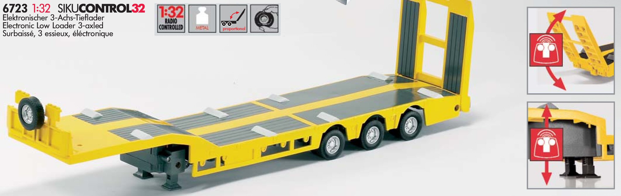 Siku 6723 Surbaiss�, 3 essieux, �l�ctronique Miniatures 1:32