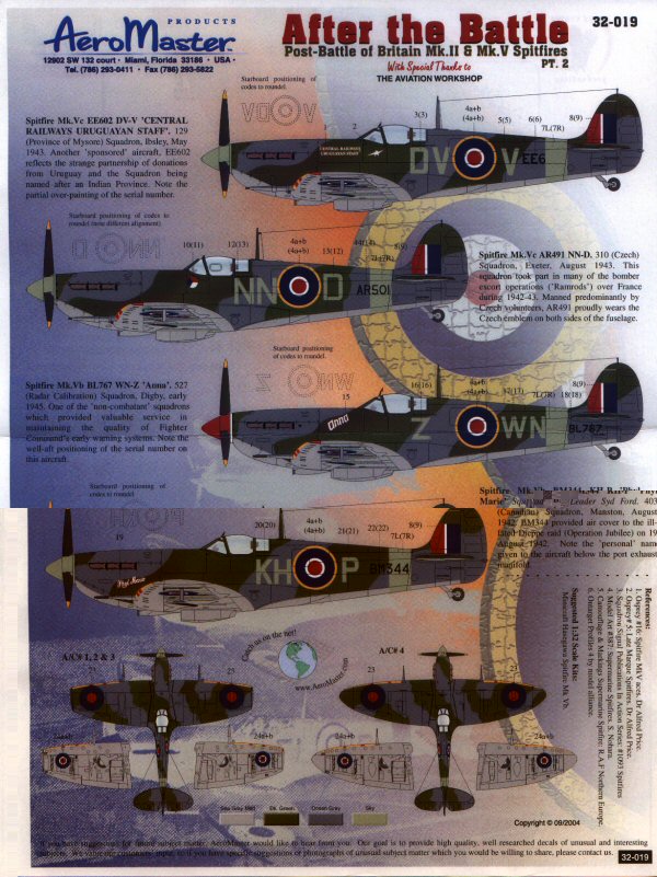 SPITFIRES II&5 AFTER BATTL