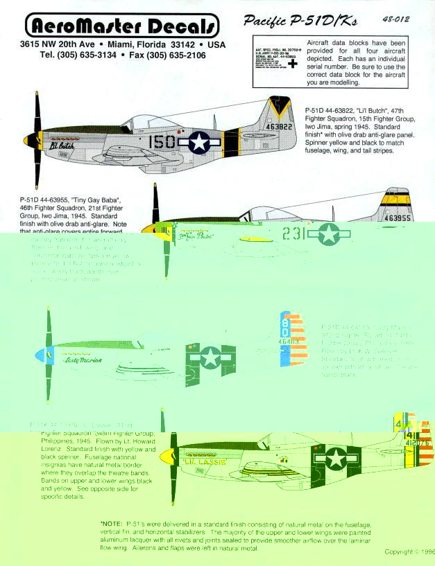 P 51D/K MUSTANG PAIFIC