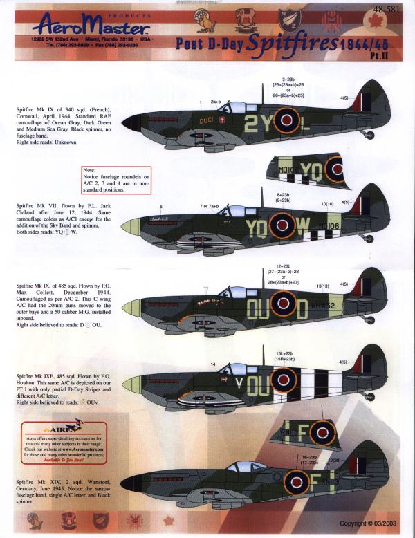 SPITFIRE 1944-1945 PARTIE II