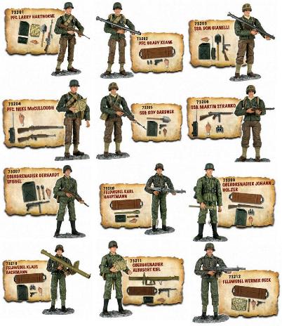 Bravo Team 73200 ASS. US/ALL.WWII X 12 Die cast 1:18