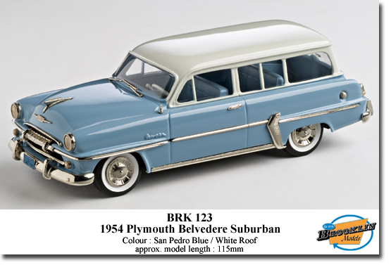 Brooklin K123 PLYMOUTH BELVEDERE SUBURDAN 1954 Miniatures 1:43