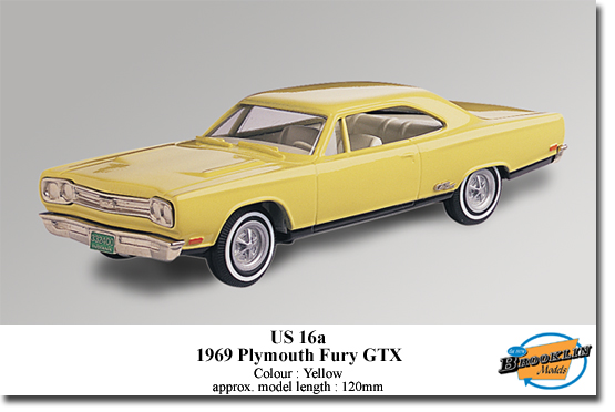 Brooklin KUSMINT16A US MINT PLYMOUTH GTX 1969 Miniatures 1:43 Brooklin KUSMINT16A US MINT PLYMOUTH GTX 1969 Miniatures 1:43