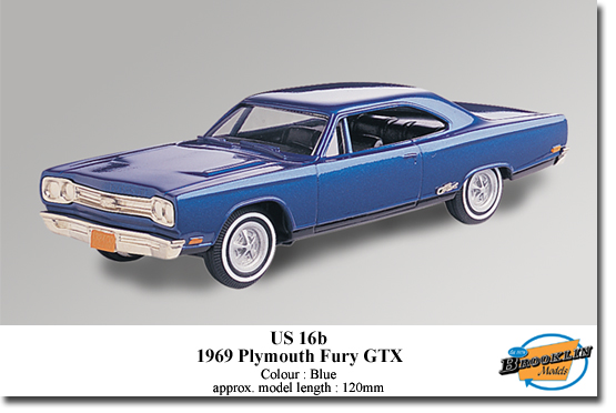 Brooklin KUSMINT16B US MINT PLYMOUTH GTX 1969 Miniatures 1:43