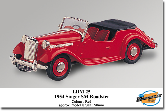 Brooklin LDM25 LANDSDOWNE SINGER Roadster 1954 Miniatures 1:43