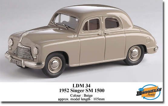 Brooklin LDM34 SINGER SM 1500 1952 Miniatures 1:43