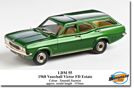 Brooklin LDM55 VAUXHALL VICTOR FD ESTATE 1968 Miniatures 1:43 Brooklin LDM55 VAUXHALL VICTOR FD ESTATE 1968 Miniatures 1:43
