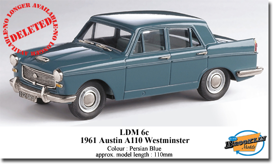 Brooklin LDM6C AUSTIN A 110 WESTMINSTER 1961 Die cast 1:43 Brooklin LDM6C AUSTIN A 110 WESTMINSTER 1961 Die cast 1:43
