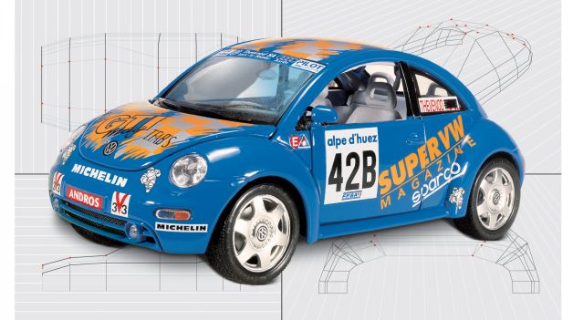 Burago 7092 Volkswagen NEW Beetle ICE TROPHY Die cast 1:18