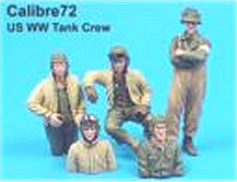 Calibre 72006 US WWII TANK CRAW 5 FIGURINES Maquettes 1:72