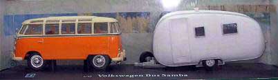 Cararama 148001 volkswagen MICROBUS avec CARAVANE II Die cast 1:43