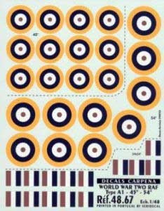 Carpena 04867 WORLD WAR TWO RAF TYPE A1 Maquettes 