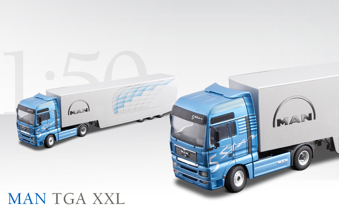 Conrad 66158 MAN TGA XXL SEMI REMorque FOURGON Grand VOLUME 3 ESSieux Die cast 1:50 Conrad 66158 MAN TGA XXL SEMI REMorque FOURGON Grand VOLUME 3 ESSieux Die cast 1:50