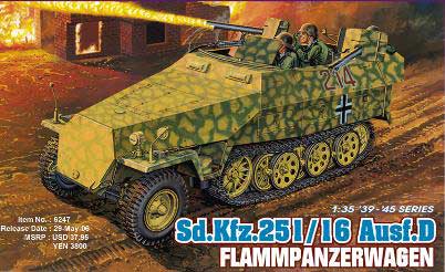 Dragon 6247 SD.KFZ 25 FLAMM Plastic models 1:35 Dragon 6247 SD.KFZ 25 FLAMM Plastic models 1:35