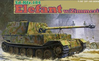 Dragon 6465 ELEFANT AVEC ZIMMERIT Maquettes 1:35