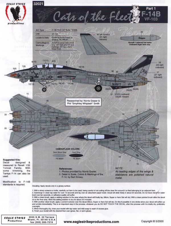 Eagle Strike Productions 32021 F 14 TOMCATS PARTIE 1 Maquettes 1:32 Eagle Strike Productions 32021 F 14 TOMCATS PARTIE 1 Maquettes 1:32