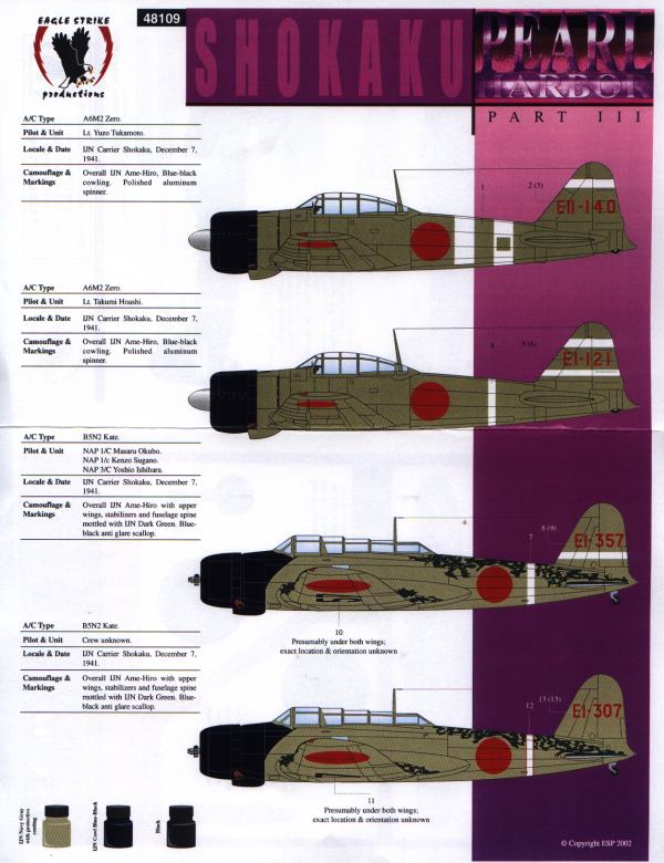 Eagle Strike Productions 48109 PEARL HARBOUR PARTIE III Maquettes 1:48