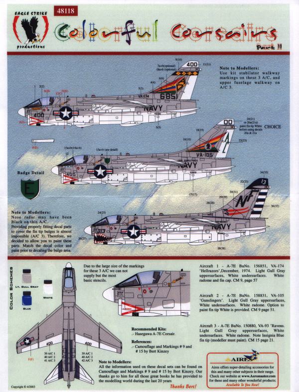 COLORFUL CORSAIRS PARTIE II