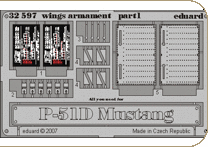 Eduard 32597 P-51D Mustang wings armament Maquettes 1:32 Eduard 32597 P-51D Mustang wings armament Maquettes 1:32