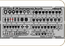 Eduard 23015 P-40 instrumetnts bezels self adh.  1/24 Plastic models 1:24