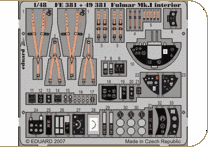 Eduard 49381 Fulmar Mk.I interior self adhesive Plastic models 1:48