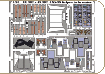 Eduard 49382 JAS-39D Gripen double seater self adh. Plastic models 1:48