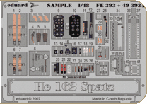 Eduard FE393 He 162 Spatz self adhesive Plastic models 1:48 Eduard FE393 He 162 Spatz self adhesive Plastic models 1:48
