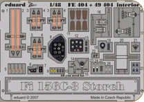 Eduard FE404 Fi 156C-3 Storch interior s.adh. Plastic models 1:48 Eduard FE404 Fi 156C-3 Storch interior s.adh. Plastic models 1:48