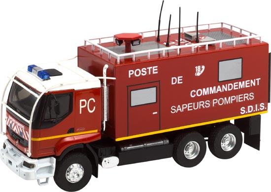 Eligor 112733 RENAULT KERAX POMPIERS POSTE de COMMANDEMENT Miniatures 1:43 Eligor 112733 RENAULT KERAX POMPIERS POSTE de COMMANDEMENT Miniatures 1:43