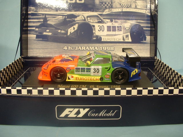 Fly car A27E MARCOS Le Mans 600 4 heures JARAMA 1998 Miniatures 