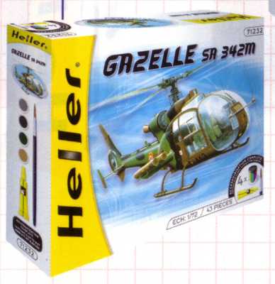 Heller 50284 GAZELLE SA 342 M KIT 3 Maquettes 1:72