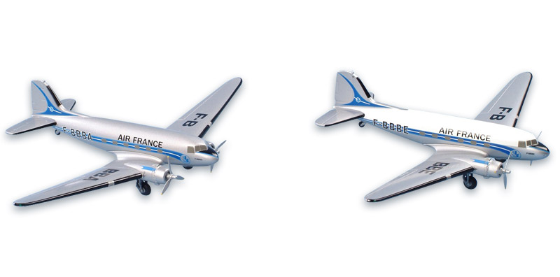 Hogan 1981 Coffret double DC-3 Air France Die cast 1:200