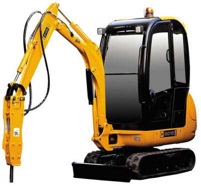 JCB 8016 mini excavatrive avec marteau