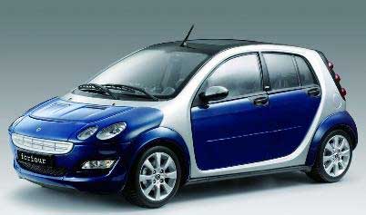 Kyosho 09105BL Smart Forfour Miniatures 1:18 Kyosho 09105BL Smart Forfour Miniatures 1:18