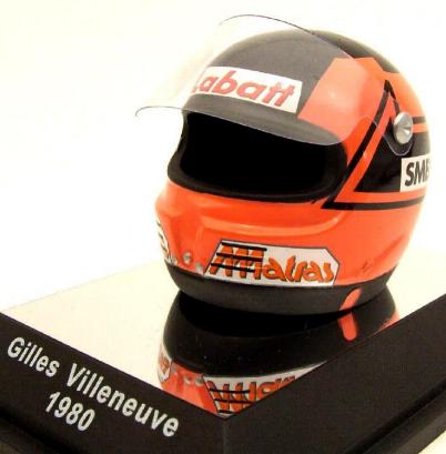 M4 HA01 Casque Gilles Villeneuve 1980 Die cast 1:6